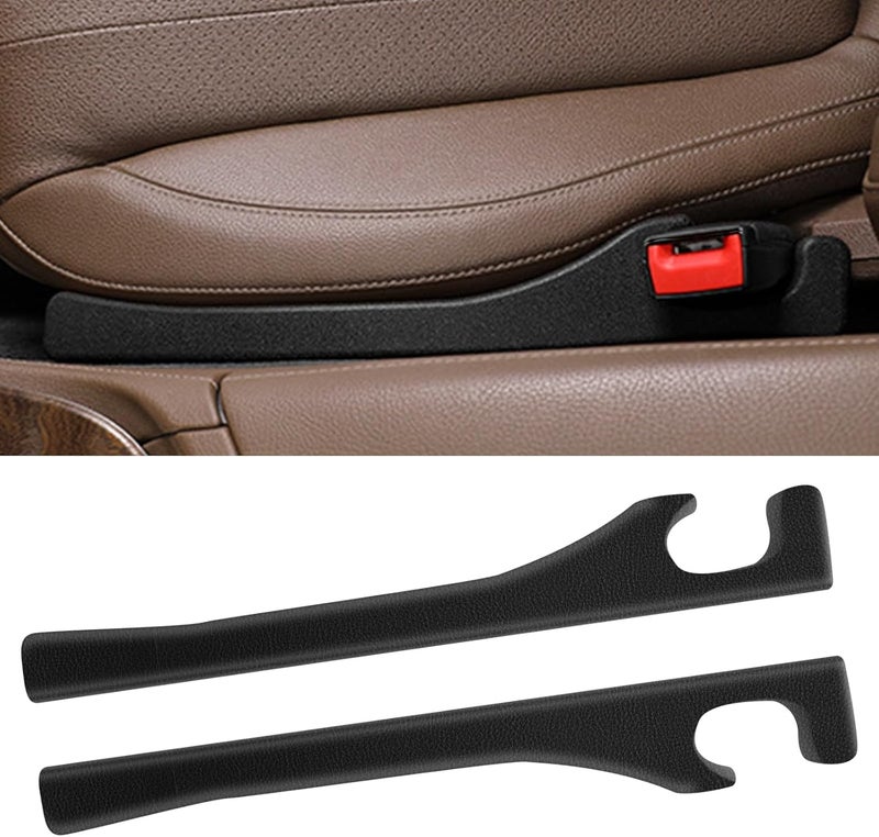Bcautay 2 Pack Car Seat Gap Filler Car Seat Gap Interior Universal Fit PU Leather Car Seat Gap Plug for Filling Gaps Between Seats and Consoles Stop Things from Dropping - Image 1